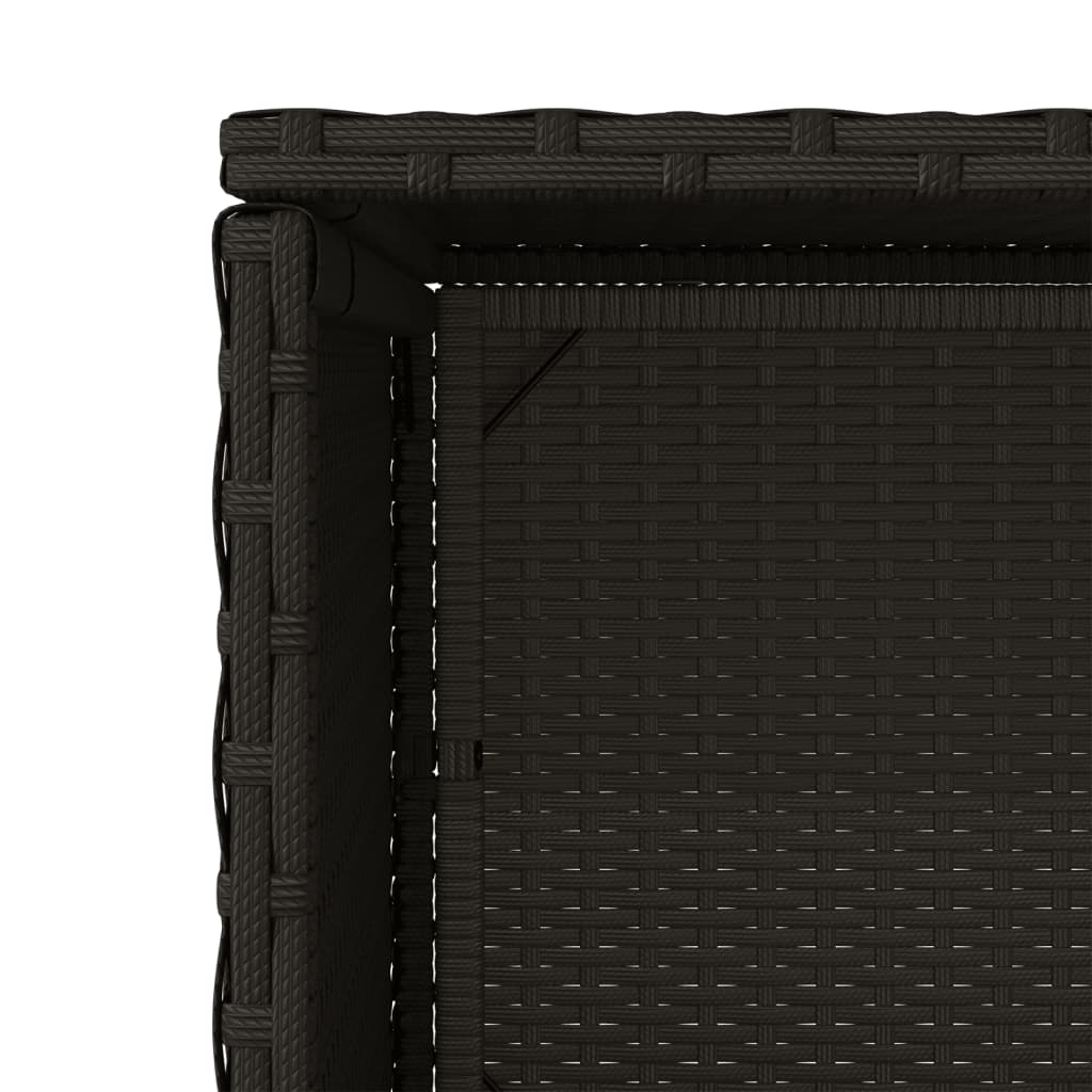 Armadietto di deposito da giardino nero 50x55x115 cm intrecciata intrecciata
