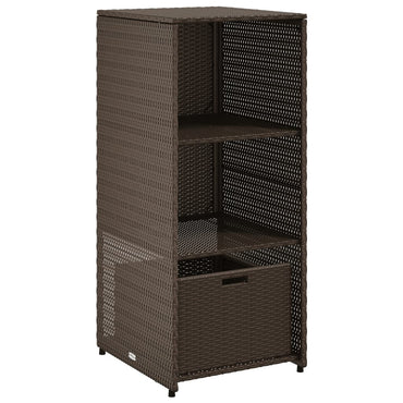 Armadietto di stoccaggio del giardino marrone 50x55x115 cm resina intrecciata