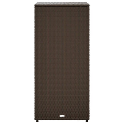 Armadietto di stoccaggio del giardino marrone 50x55x115 cm resina intrecciata