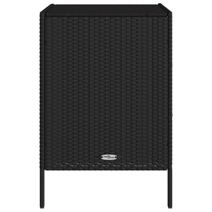 Armadietto di deposito da giardino nero 55x59x80 cm intrecciata intrecciata
