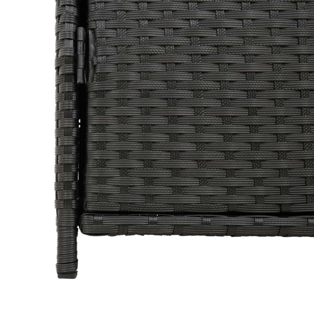 Armadietto di deposito da giardino nero 55x59x80 cm intrecciata intrecciata