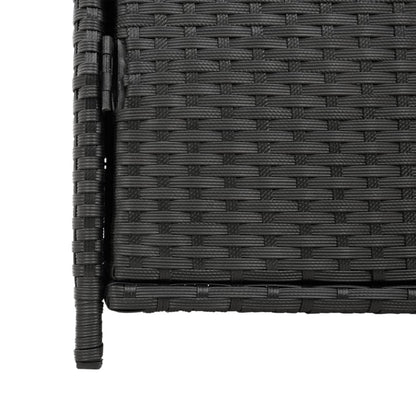 Armadietto di deposito da giardino nero 55x59x80 cm intrecciata intrecciata