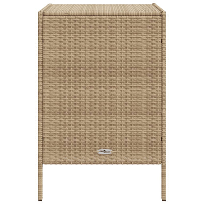 Cabinetto da giardino beige da giardino 55x59x80 cm Resina intrecciata