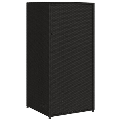 Armadietto di deposito da giardino nero 55x55x111 cm intrecciata intrecciata