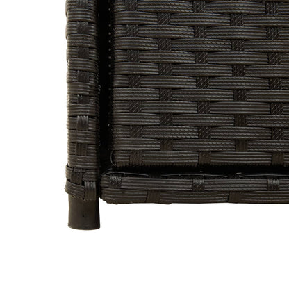 Armadietto di deposito da giardino nero 55x55x111 cm intrecciata intrecciata