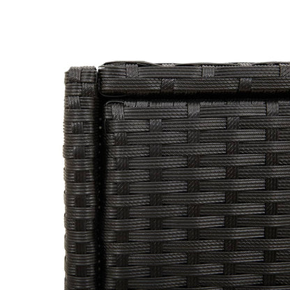 Armadietto di deposito da giardino nero 55x55x111 cm intrecciata intrecciata