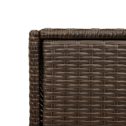 Mobile da deposito giardino marrone 55x55x111 cm resina intrecciata