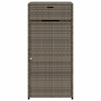 Armadio per giardino grigio 55x55x111 cm resina intrecciata