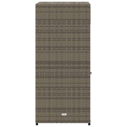 Armadio per giardino grigio 55x55x111 cm resina intrecciata