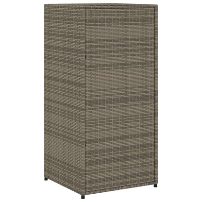 Armadio per giardino grigio 55x55x111 cm resina intrecciata