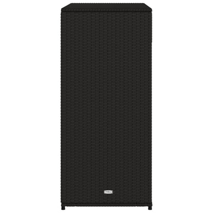 Armadietto di deposito da giardino nero 105x55x113cm intrecciata intrecciata