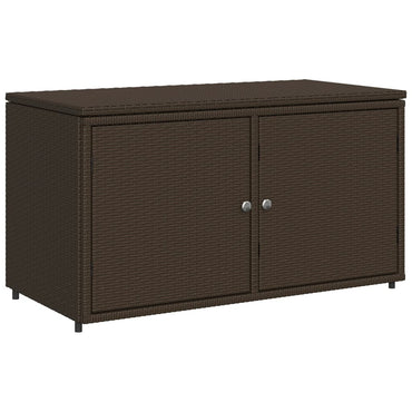 Ga armadio per il giardino marrone 110x55x60,5 cm Resina intrecciata