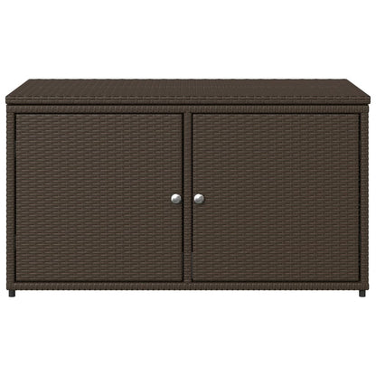 Ga armadio per il giardino marrone 110x55x60,5 cm Resina intrecciata