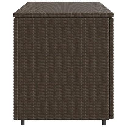 Ga armadio per il giardino marrone 110x55x60,5 cm Resina intrecciata