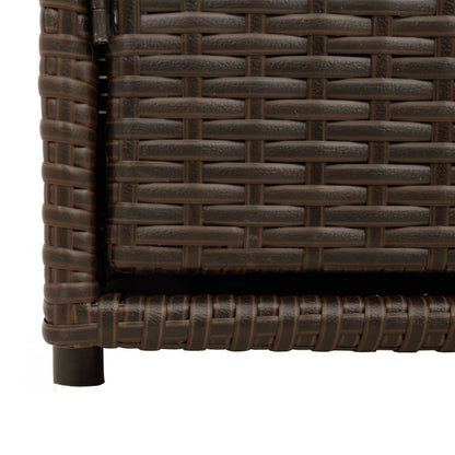 Ga armadio per il giardino marrone 110x55x60,5 cm Resina intrecciata