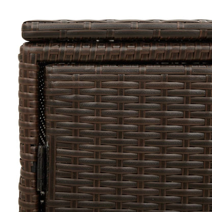 Ga armadio per il giardino marrone 110x55x60,5 cm Resina intrecciata