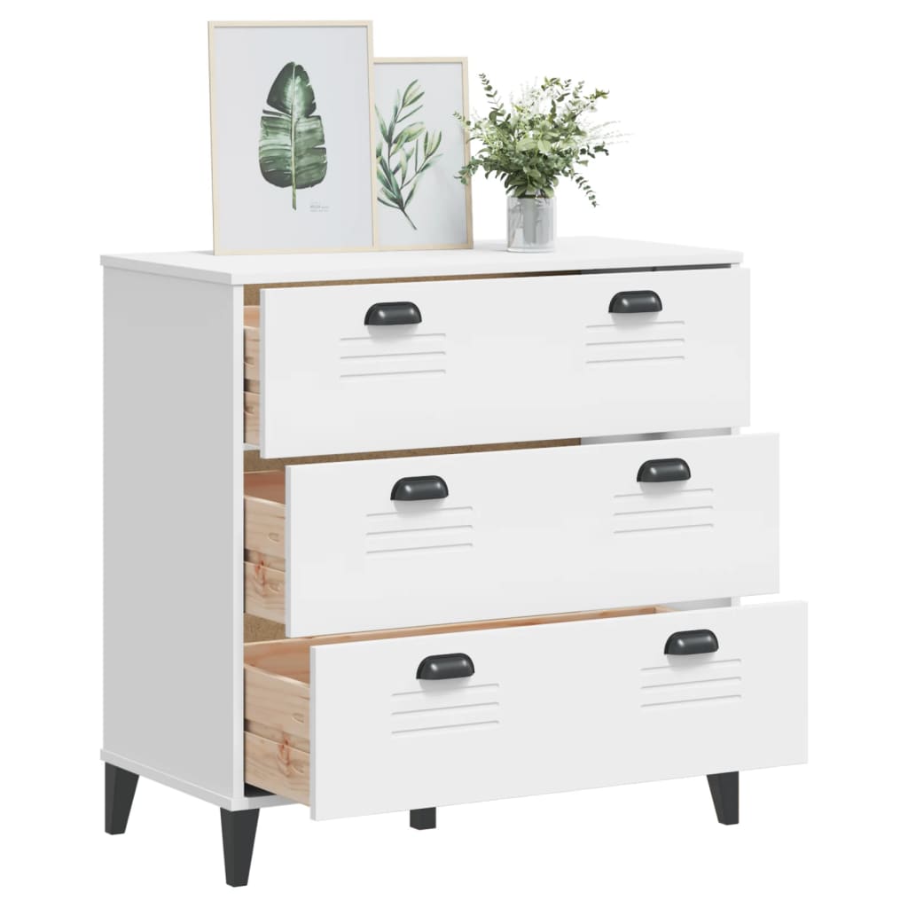 Solid pine wood viken chest of drawers