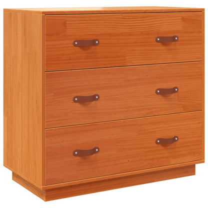 Buffet cire marron 80x40x75 cm bois massif de pin