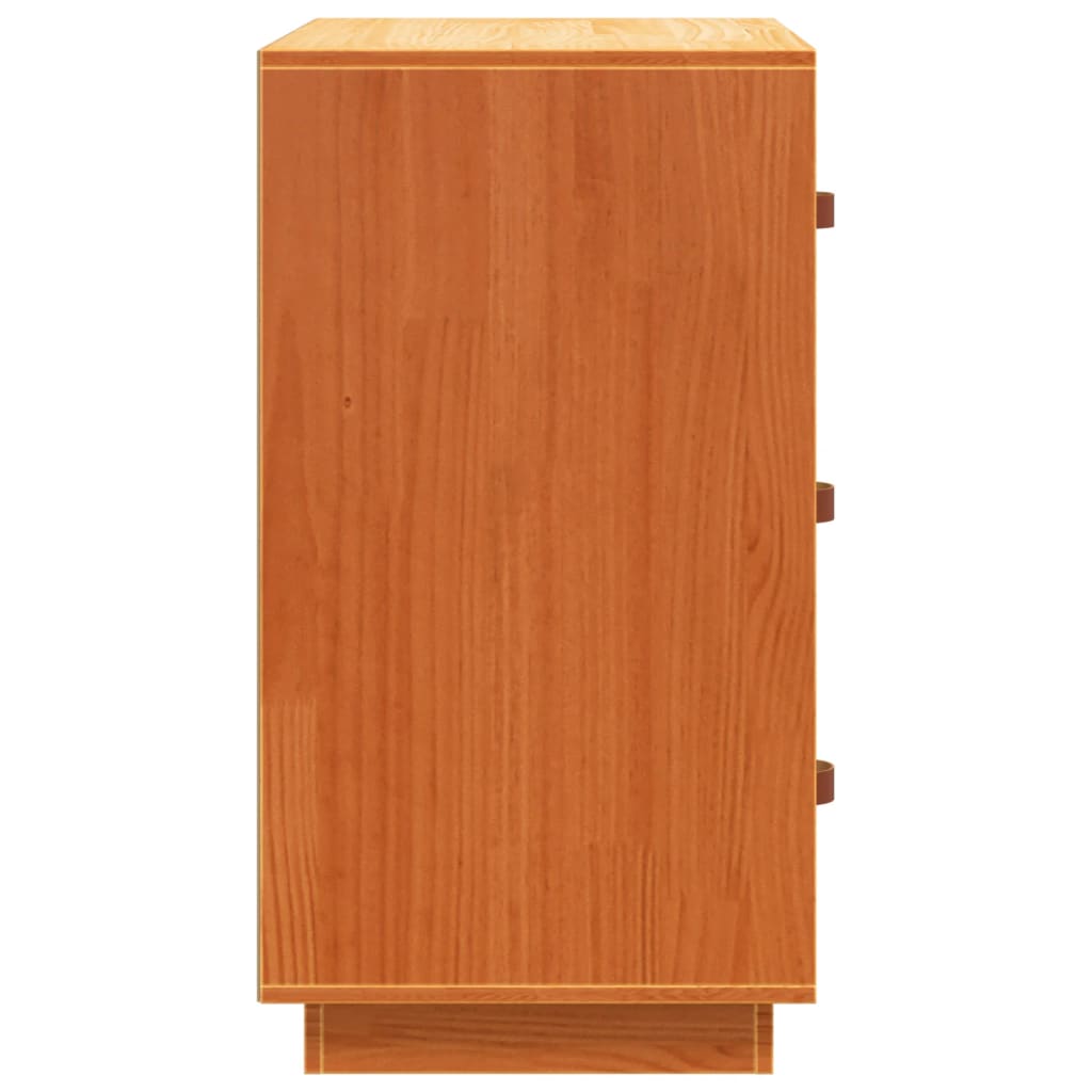 Buffet cire marron 80x40x75 cm bois massif de pin