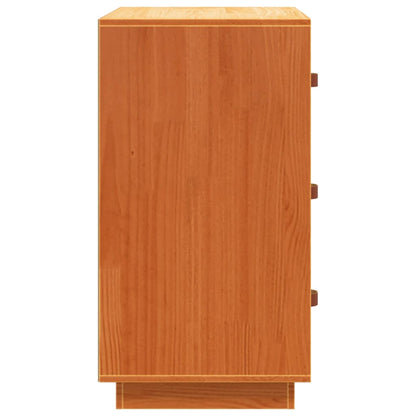 Buffet cire marron 80x40x75 cm bois massif de pin