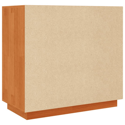 Buffet cire marron 80x40x75 cm bois massif de pin