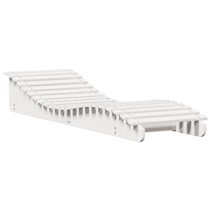 Chaise longue blanc 205x60x31,5 cm bois massif de pin