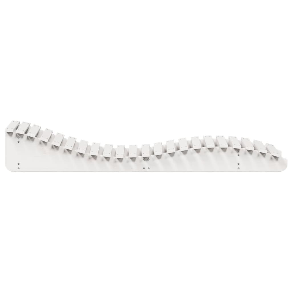 Chaise longue blanc 205x60x31,5 cm bois massif de pin