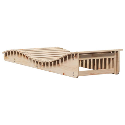 Silla larga 205x70x31.5 cm de madera de pino sólido