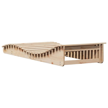 Silla larga 205x80x31.5 cm de madera de pino sólido