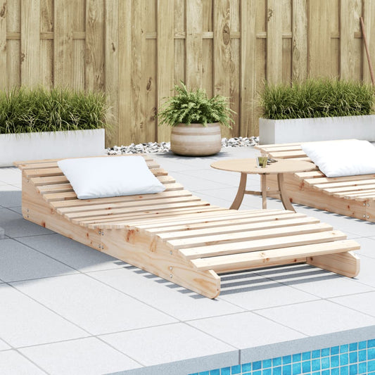Silla larga 205x80x31.5 cm de madera de pino sólido