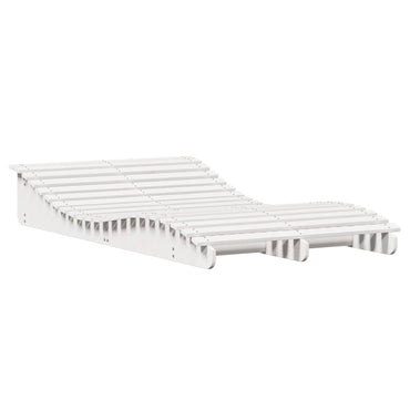 Sedia bianca lunga 205x110x31,5 cm in legno di pino solido