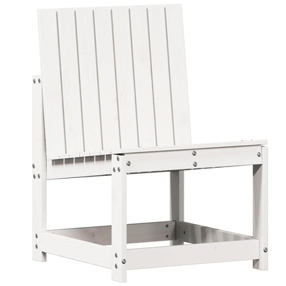 3 PCS Muebles de jardín blanco Madera de pino sólido