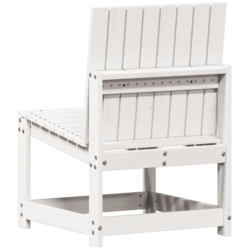 3 PCS Muebles de jardín blanco Madera de pino sólido