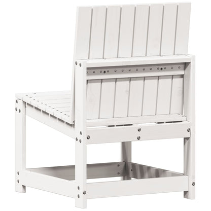 3 PCS Muebles de jardín blanco Madera de pino sólido