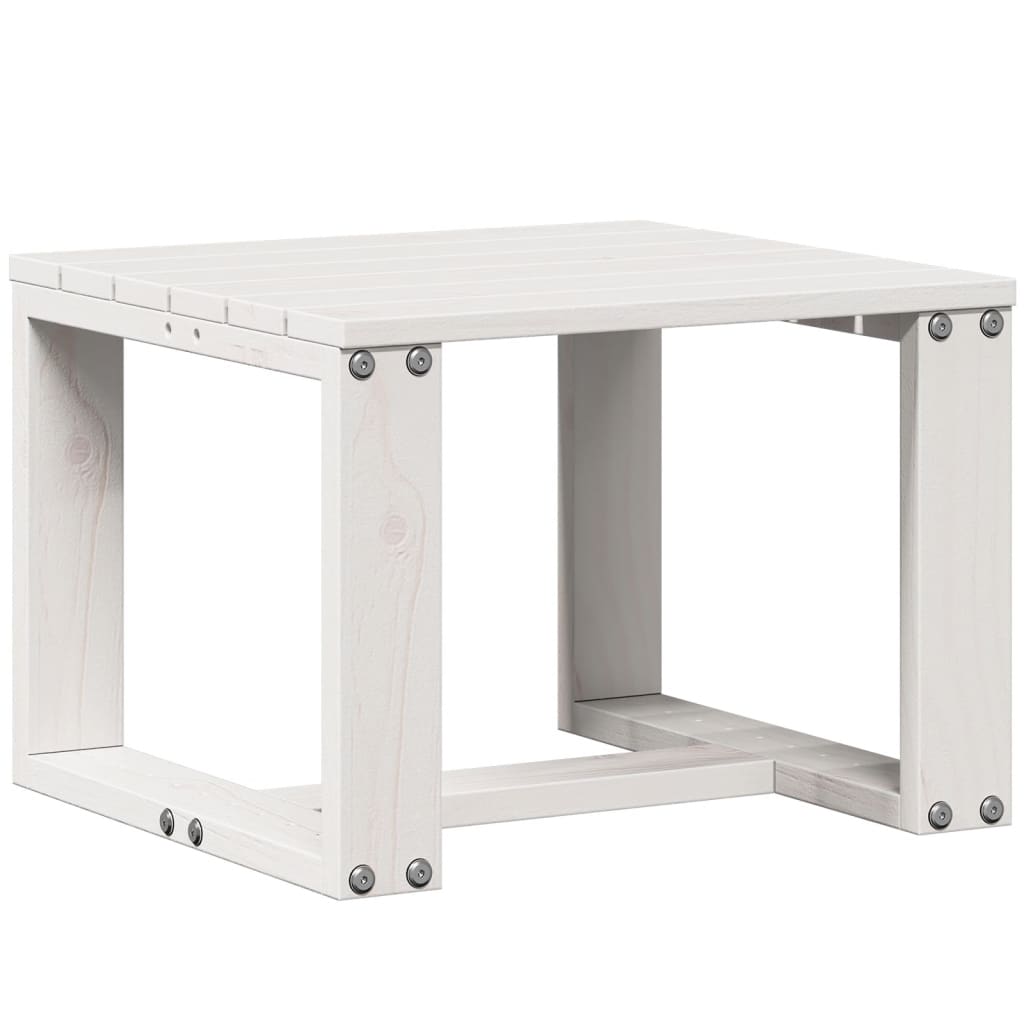 3 PCS Muebles de jardín blanco Madera de pino sólido