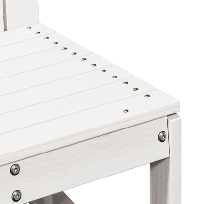 3 PCS Muebles de jardín blanco Madera de pino sólido