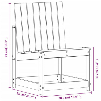 3 PCS Muebles de jardín blanco Madera de pino sólido