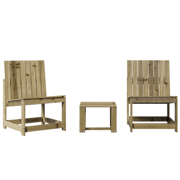 Salon de jardin 3 pcs bois de pin imprégné