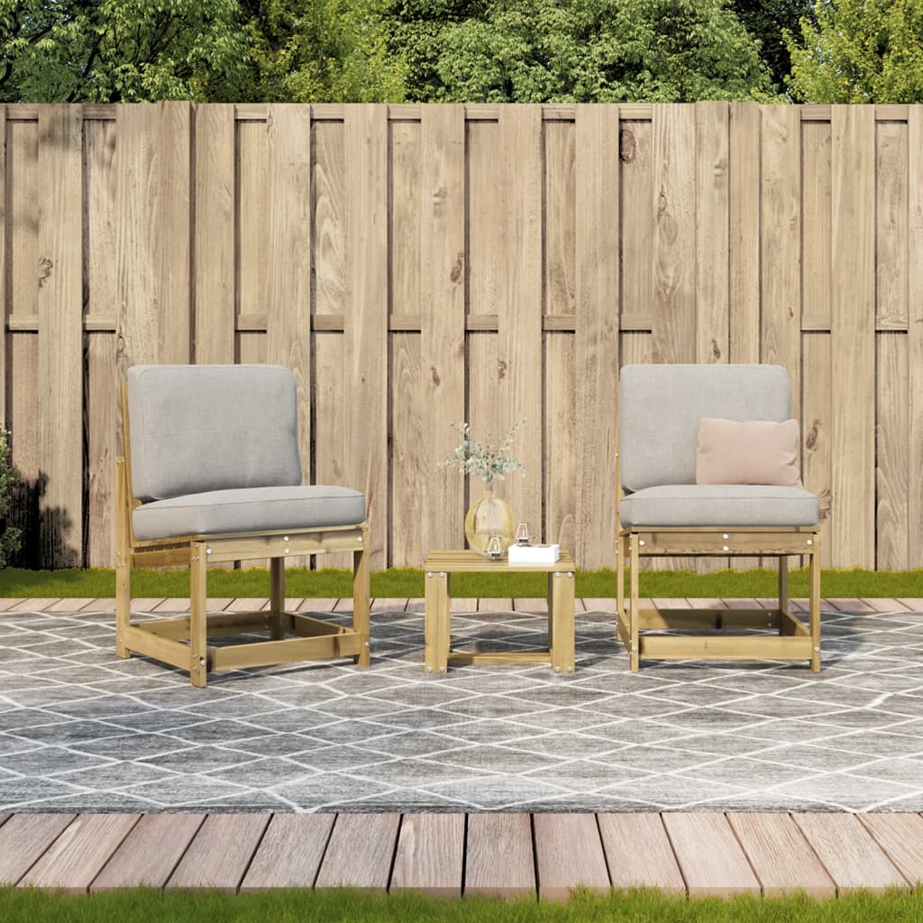 Muebles de jardín 3 PCs Madera de pino impregnada