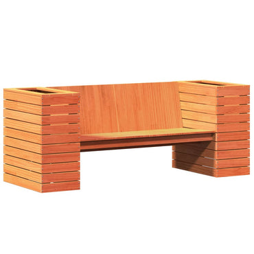 Bench with Marron Waxes 167,5x60x65cm Solid Pin Bois