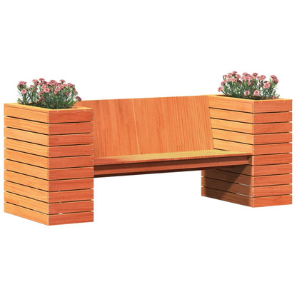 Bench with Marron Waxes 167,5x60x65cm Solid Pin Bois