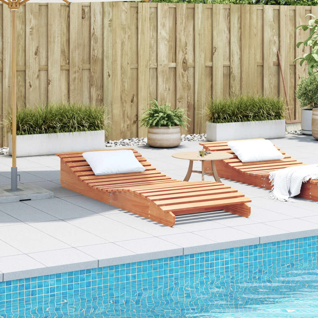 Silla larga cera marrón 205x80x31.5 cm de pino sólido
