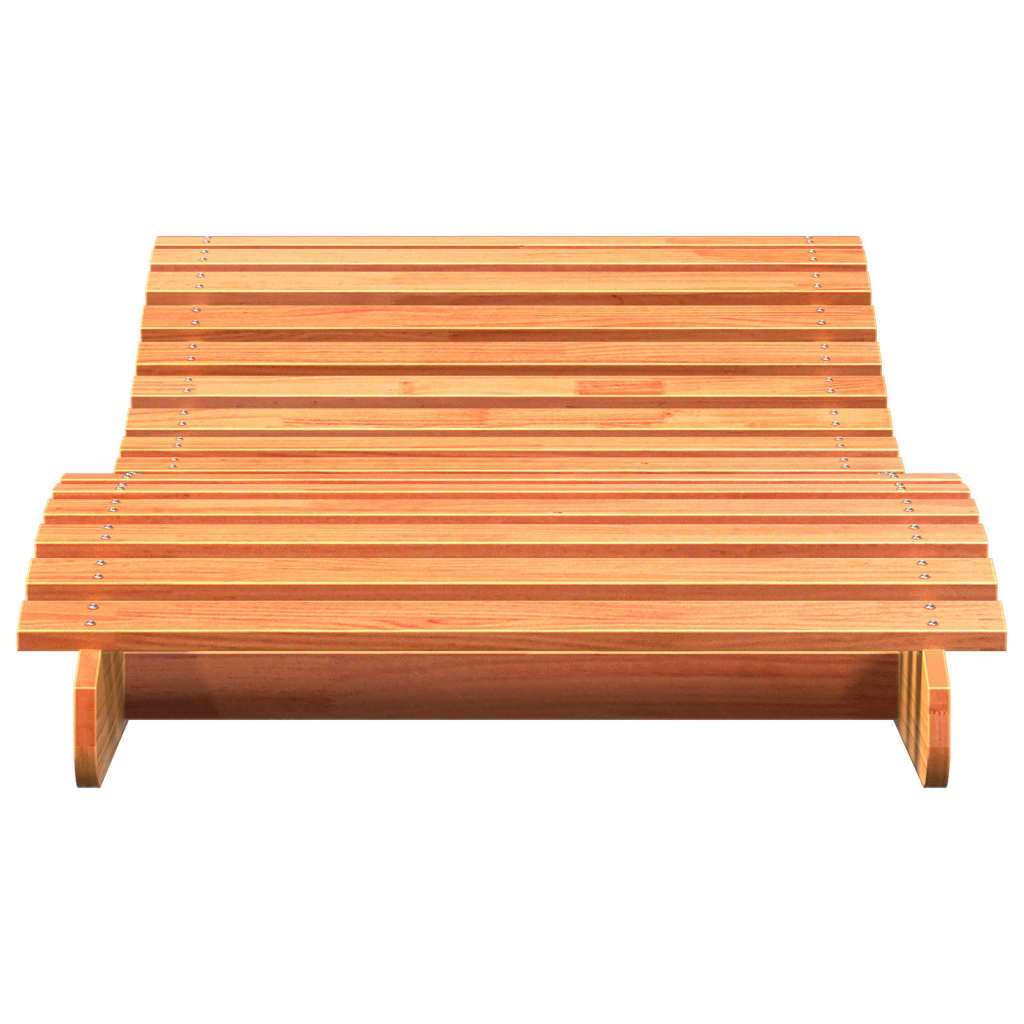 Silla larga cera marrón 205x80x31.5 cm de pino sólido