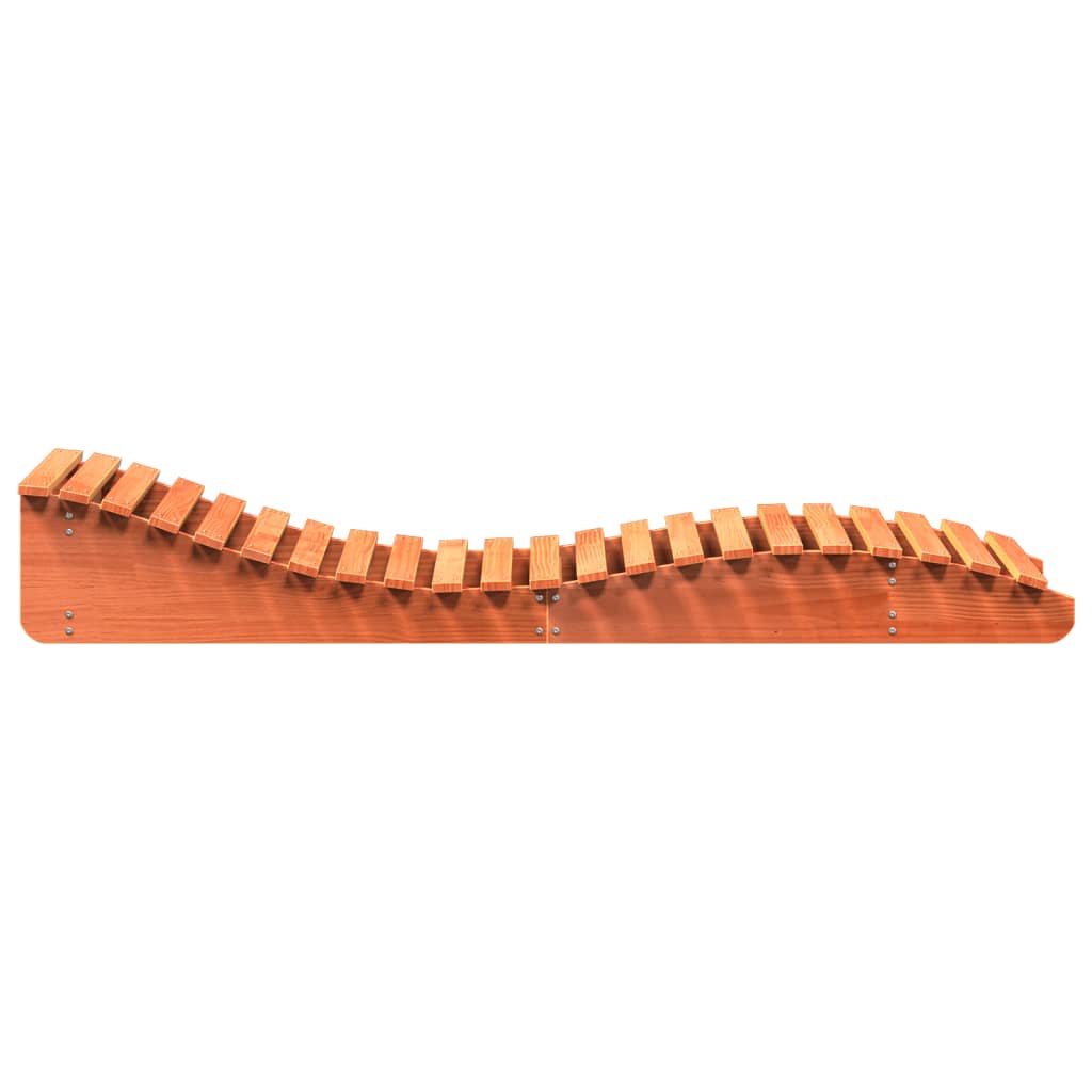 Silla larga cera marrón 205x80x31.5 cm de pino sólido