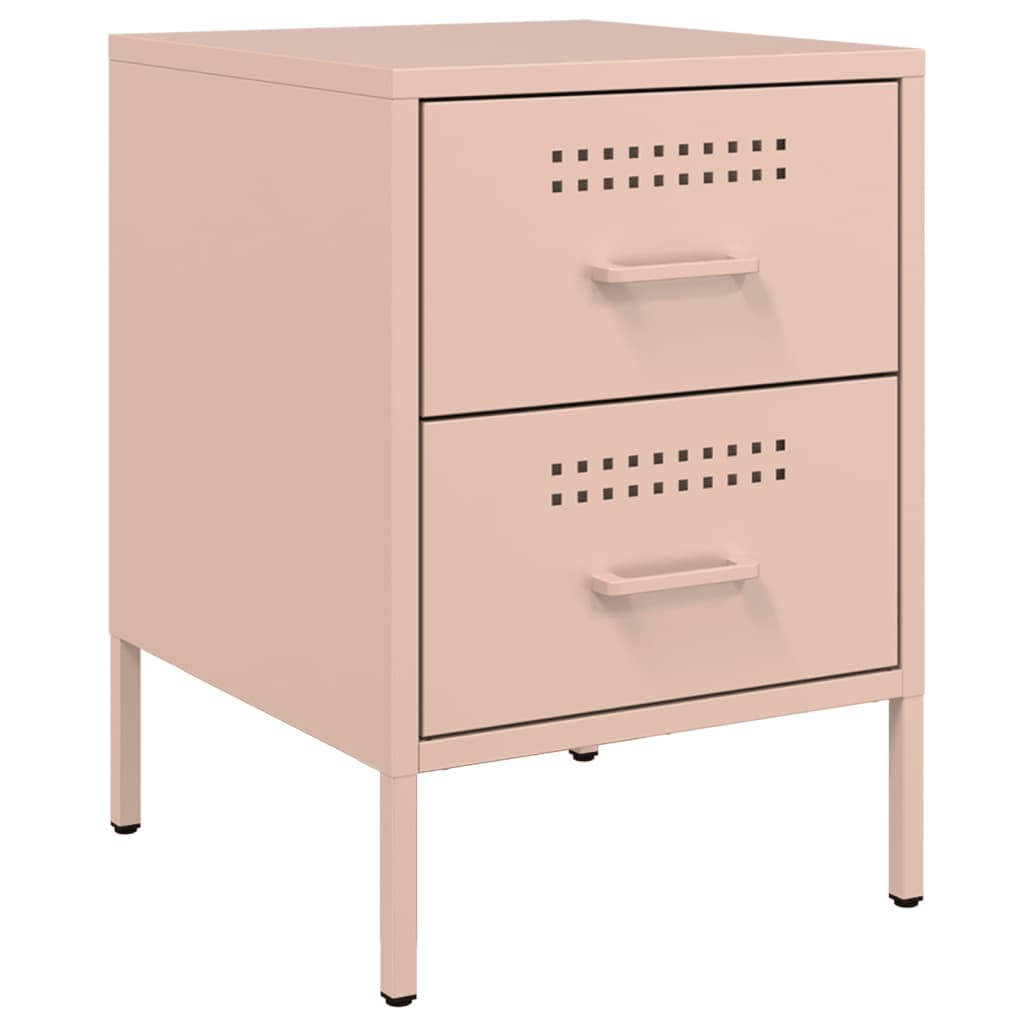 Table de chevet en acier Rose