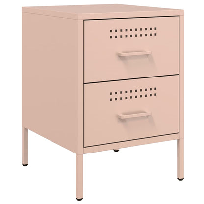 Table de chevet en acier Rose