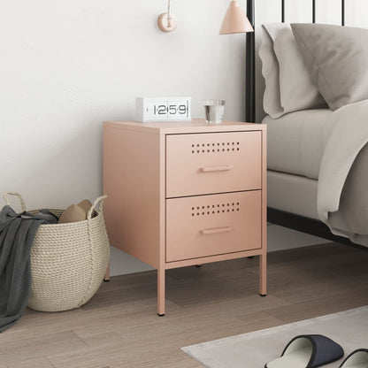 Table de chevet en acier Rose