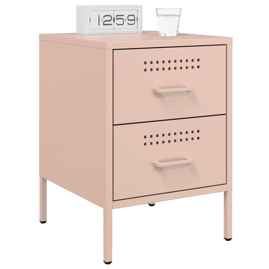 Table de chevet en acier Rose