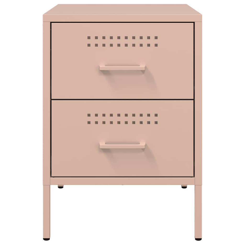 Table de chevet en acier Rose