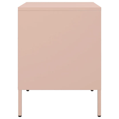 Table de chevet en acier Rose